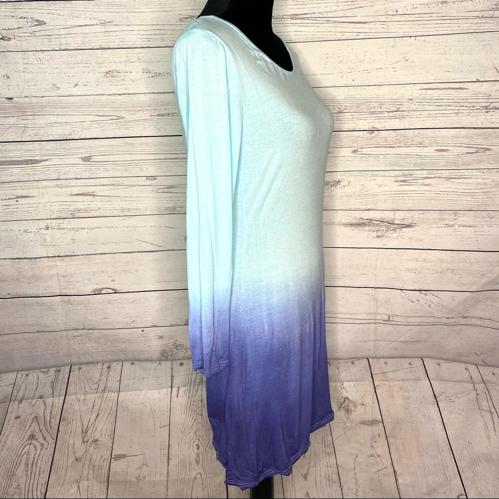 Oasap Chic Gradient Ramp LS Trapeze Dress - Picture 3 of 5